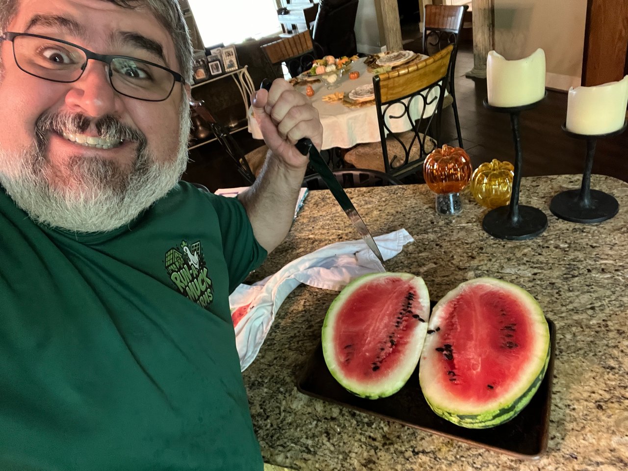 What Are You Eating On Today? More Watermelon From the Garden for Me!